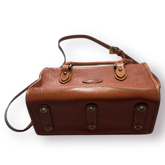 Dooney & Bourke Vintage Satchel Crossbody All‎ Weather Leather Acorn Brown - Picture 3 of 6